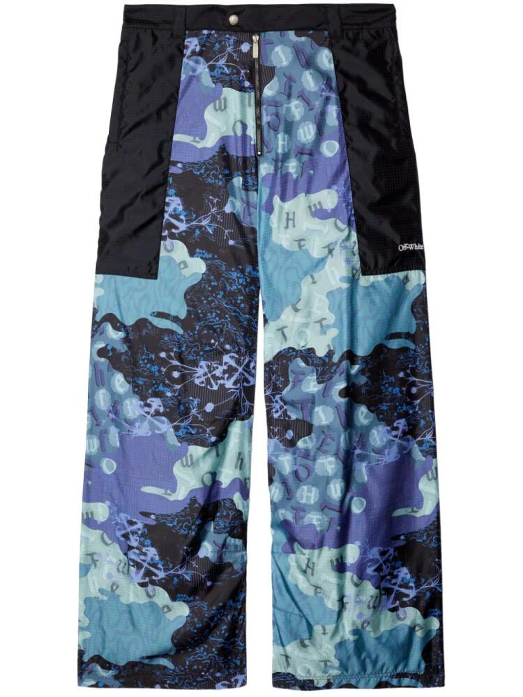 Off-White Samurai camouflage cargo trousers - Blue Cover