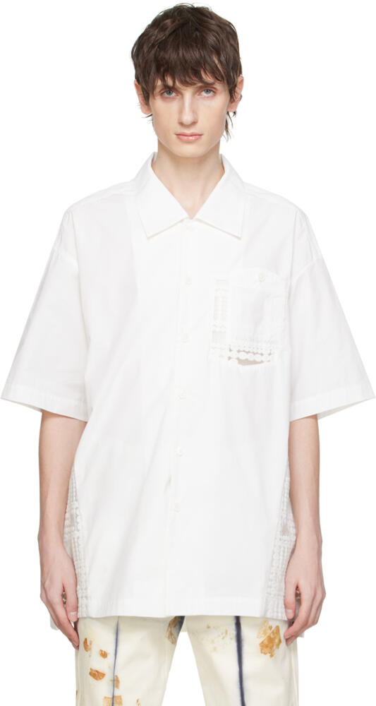 Feng Chen Wang White Paneled Shirt Cover