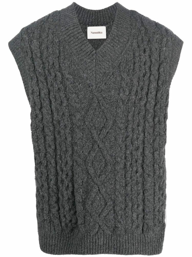 Nanushka Doan cable-knit vest - Grey Cover