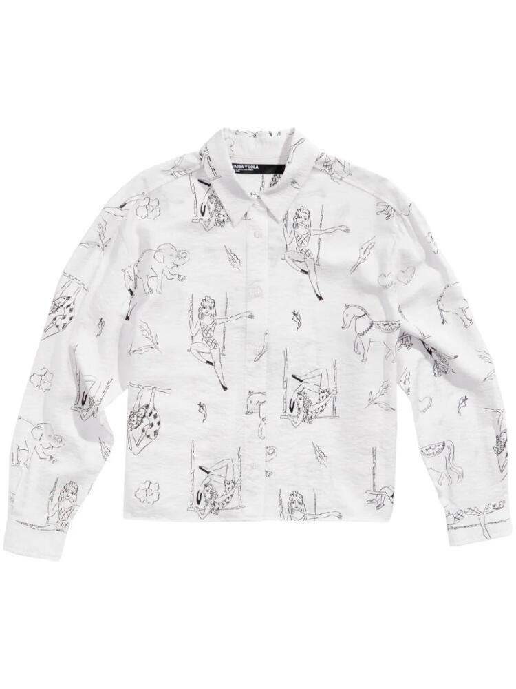 Bimba y Lola graphic-print shirt - White Cover