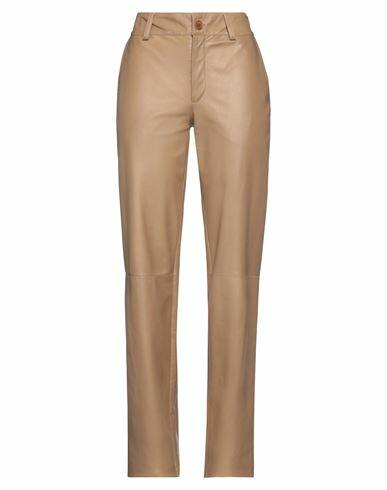 Salvatore Santoro Woman Pants Camel Ovine leather Cover