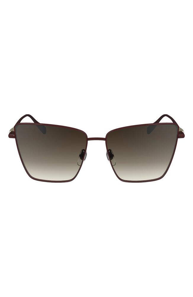 Longchamp 55mm Gradient Square Sunglasses in Burgundy Cover