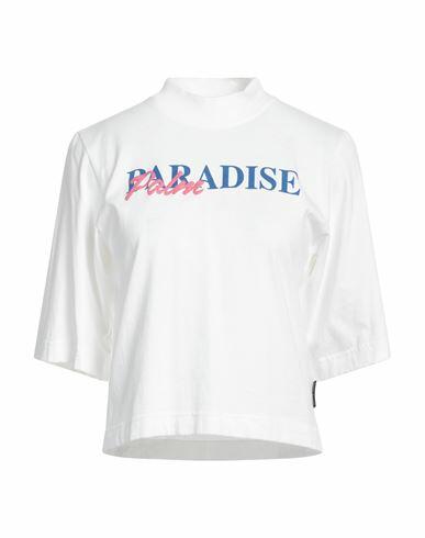 Palm Angels Woman T-shirt White Cotton, Polyester Cover