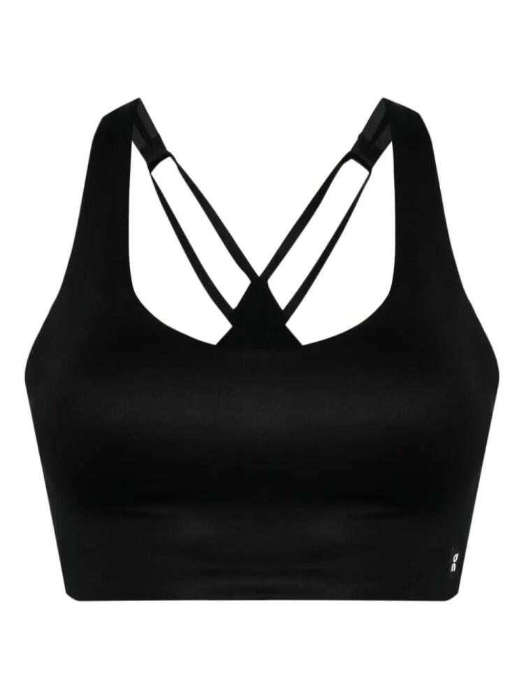 On Running BR logo-patch bra - Black Cover