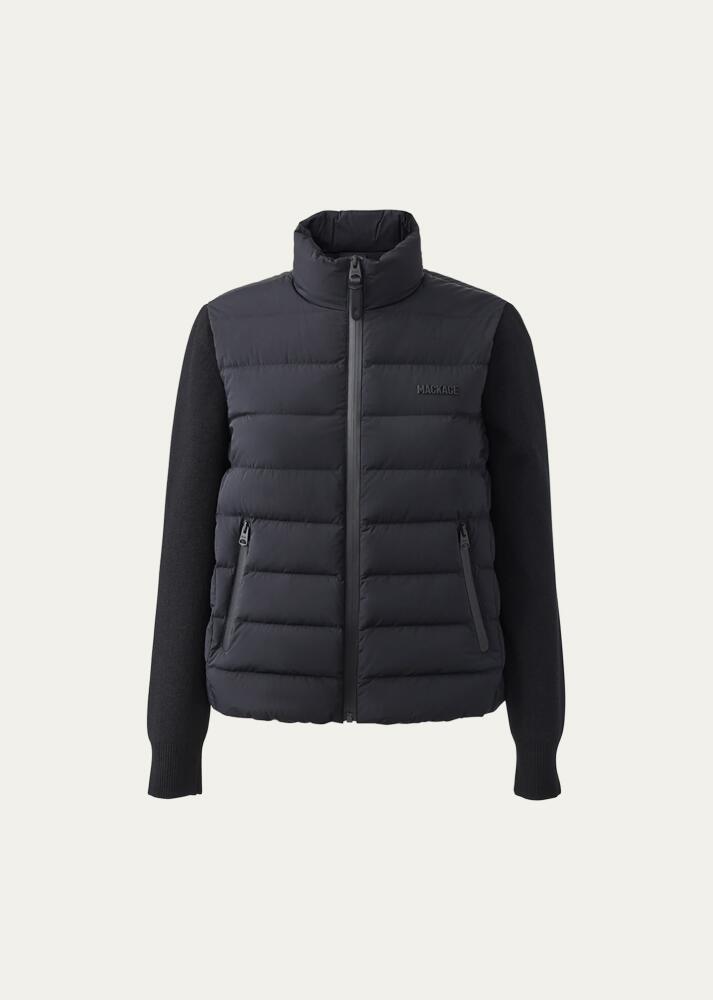 Mackage Oceane-City Light Down Mixed-Media Puffer Jacket Cover