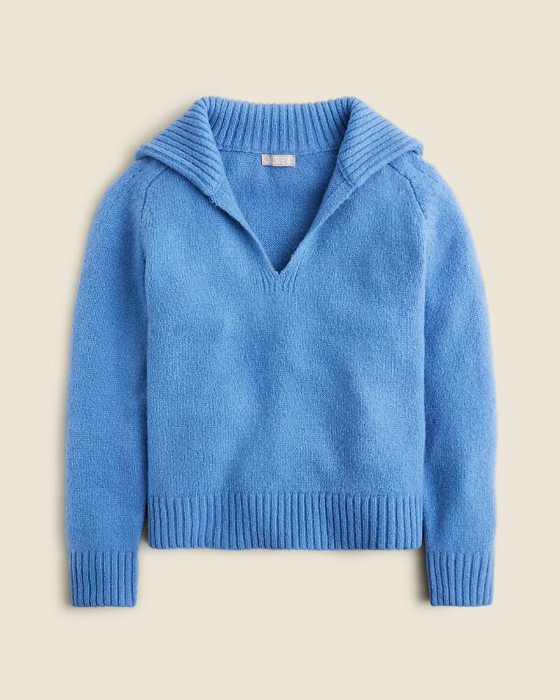 J.Crew Johnny-collar sweater with ribbed trim Cover