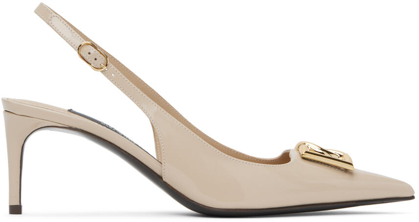 Dolce&Gabbana Beige Lollo Slingback Heels Cover