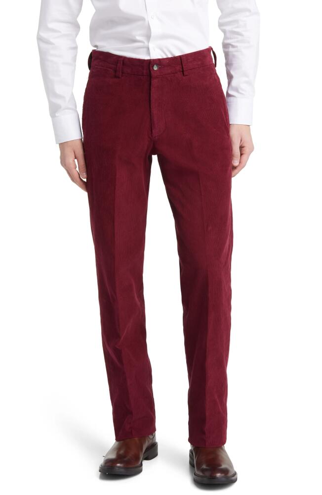 Berle Flat Front Corduroy Dress Pants in Wine Cover