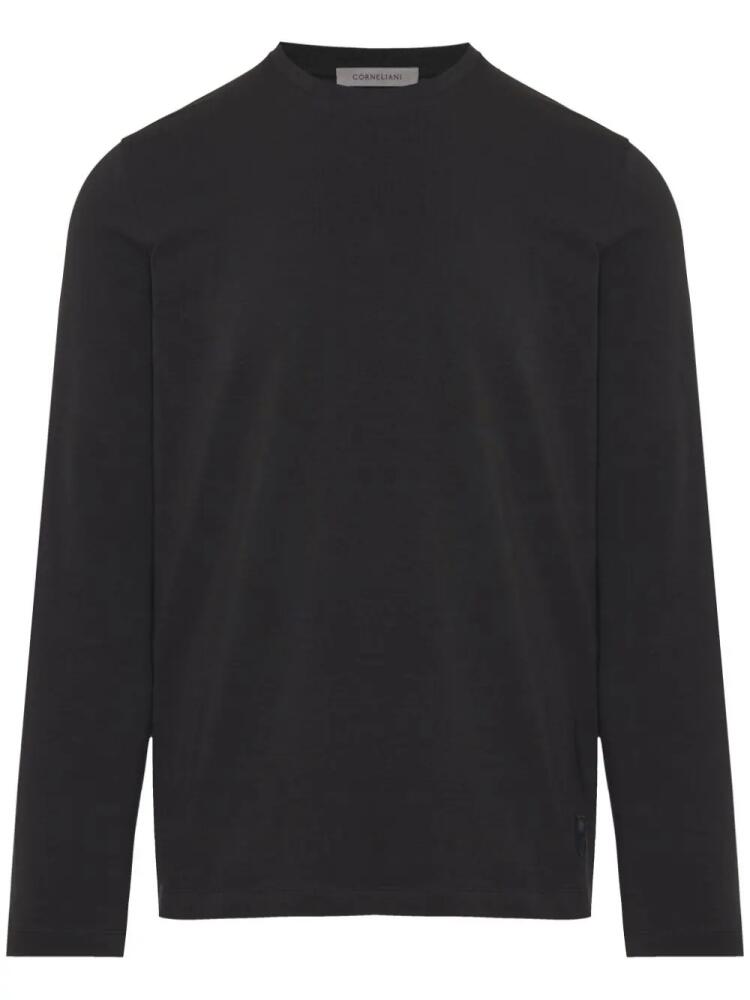 Corneliani long-sleeve cotton sweatshirt - Black Cover