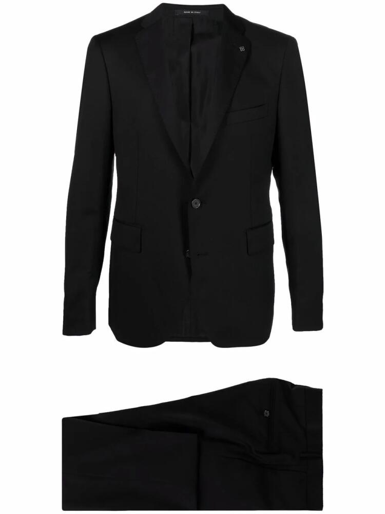 Tagliatore fitted single-breasted suit - Black Cover