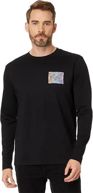 Billabong Crayon Wave Long Sleeve Graphic Tee (Black) Men's Clothing Cover