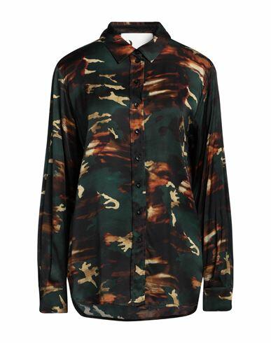 8pm Woman Shirt Dark green Viscose Cover