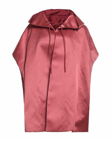 Rick Owens Woman Cape Brick red Cotton, Silk Cover