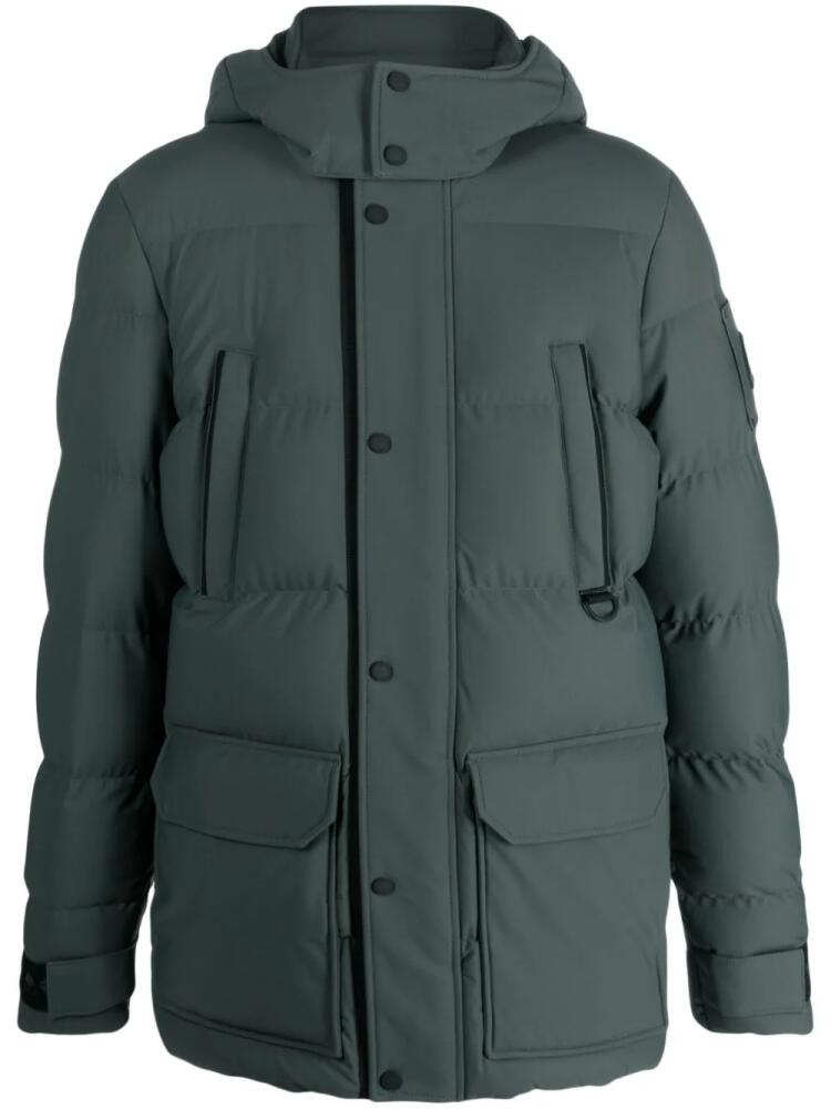 Moose Knuckles Valleyfield detachable-hood padded jacket - Green Cover