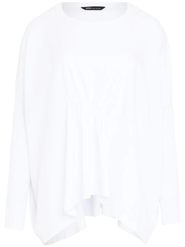 Uma | Raquel Davidowicz asymmetric long-sleeved T-shirt - White Cover