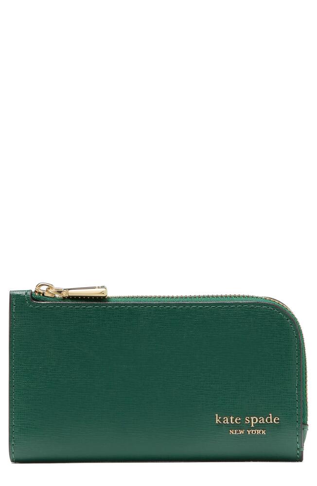 Kate Spade New York small devin saffiano leather bifold wallet in Arugula Cover