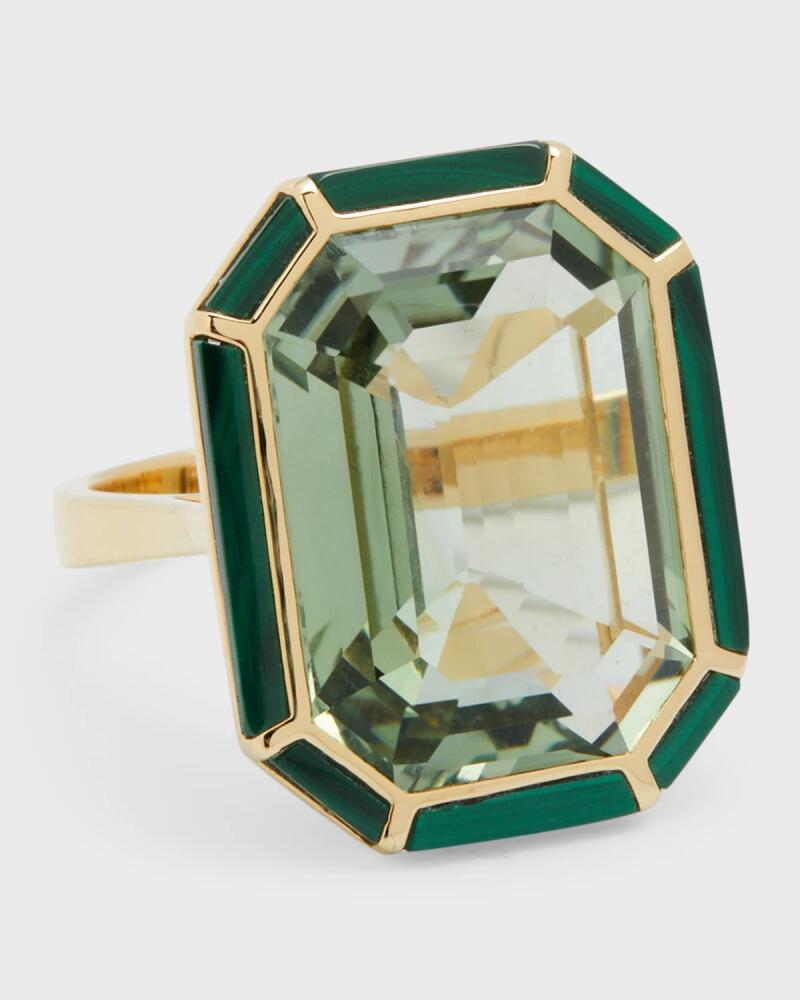 Goshwara 18K Yellow Gold Emerald-Cut Prisiolite Ring, Size 6.75 Cover