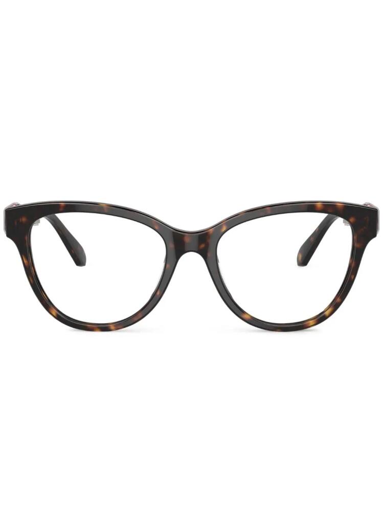 Swarovski tortoiseshell-effect cat-eye frame glasses - Brown Cover