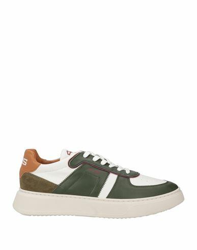 Cesare Paciotti 4us Man Sneakers Military green Calfskin Cover