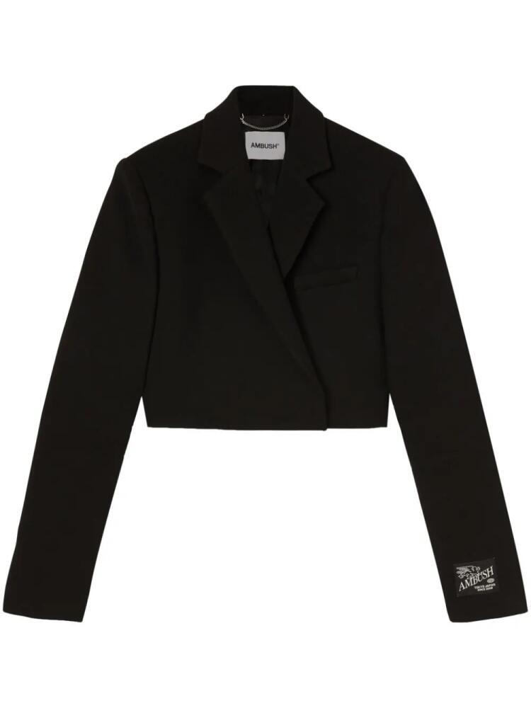 AMBUSH cropped wrap blazer - Black Cover