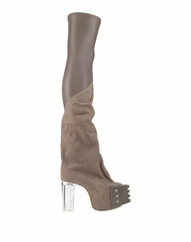 Rick Owens Woman Boot Grey Leather Cover