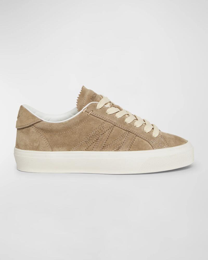 Moncler Monaco Suede Low-Top Sneakers Cover