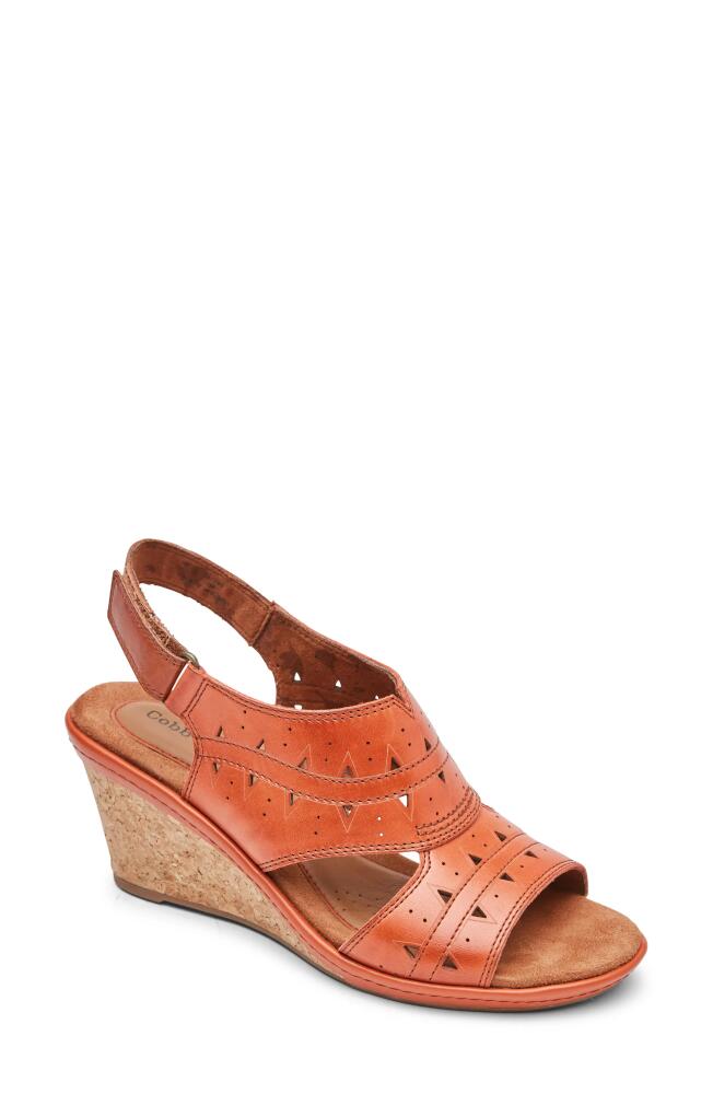 Rockport Cobb Hill Janna Slingback Wedge Sandal in Russet Cover