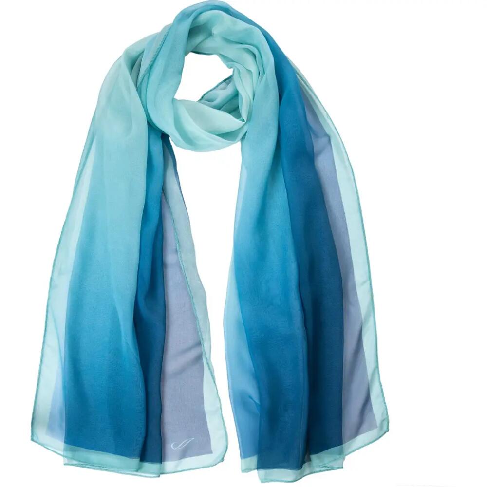 Elizabetta Sophia - Silk Scarf/Shawl for Women in Sea Blue Cover