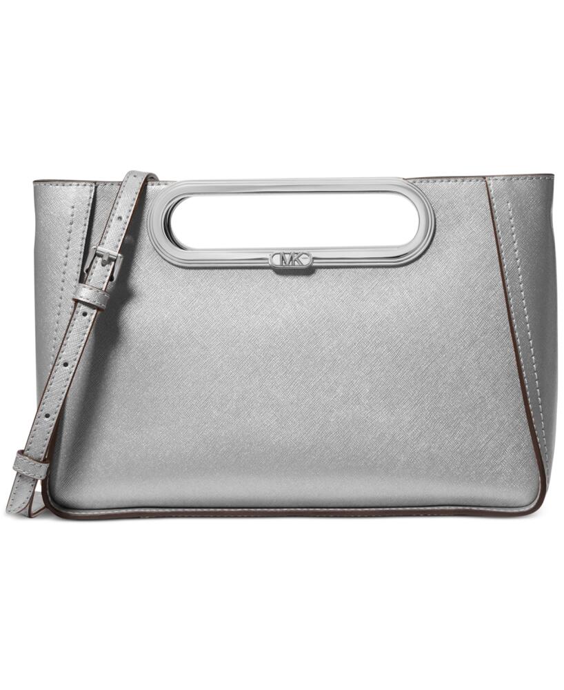 Michael Michael Kors Chelsea Large Leather Convertible Clutch - Silver Cover