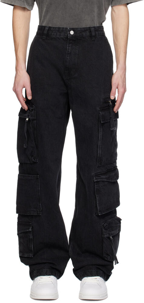 Axel Arigato Black Utility Denim Cargo Pants Cover