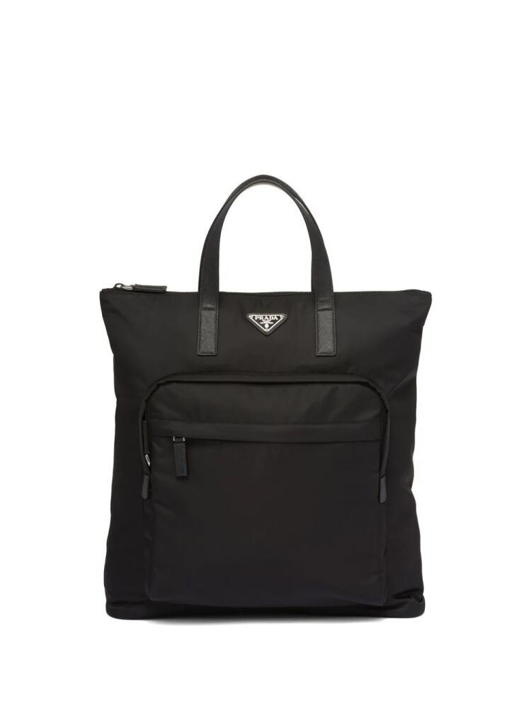 Prada Re-Nylon Saffiano-leather tote bag - Black Cover