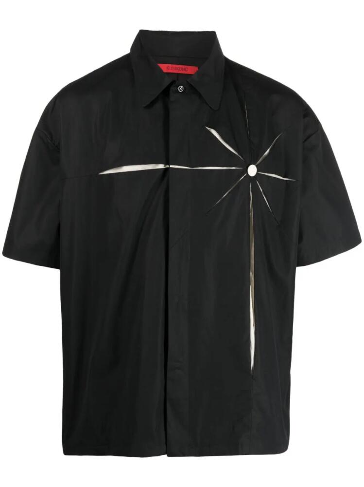 KUSIKOHC pleat-detail short-sleeve shirt - Black Cover