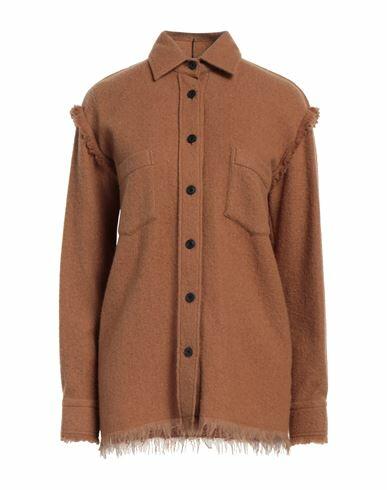 Destin Woman Shirt Camel Wool, Cashmere, Polyamide Cover