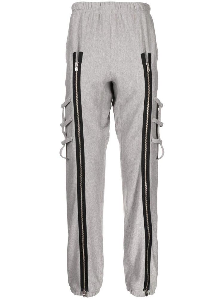 Takahiromiyashita The Soloist front zip-detail track pants - Grey Cover