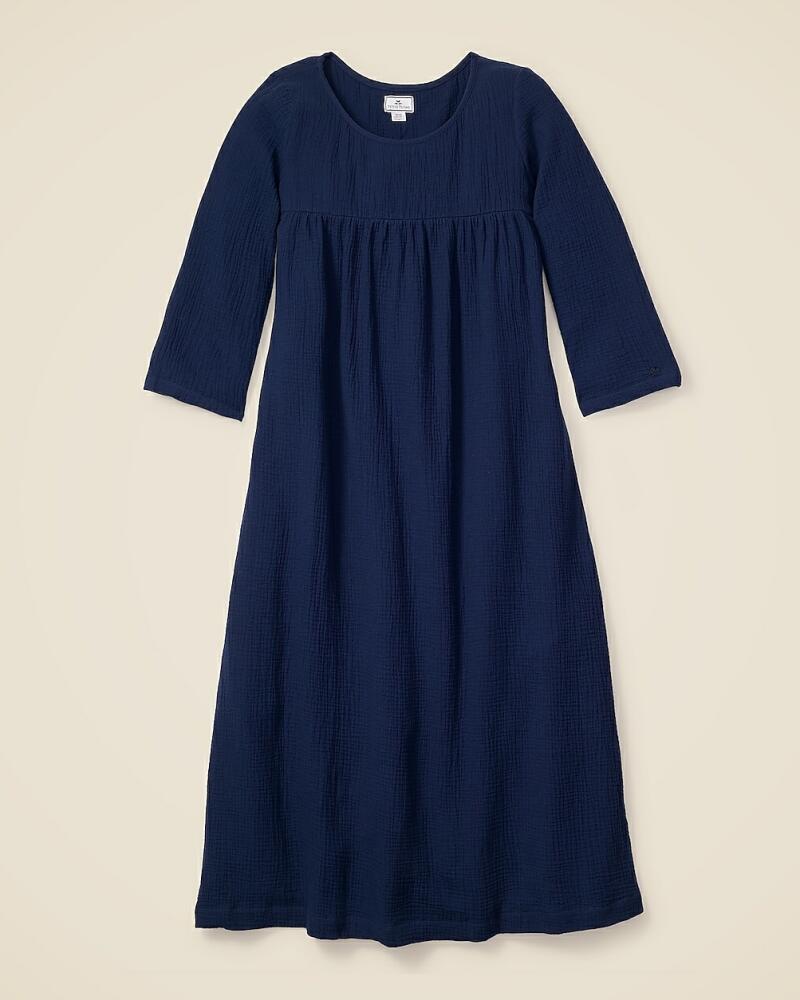 J.Crew Petite Plume™ women's gauze Provence nightdress in navy Cover