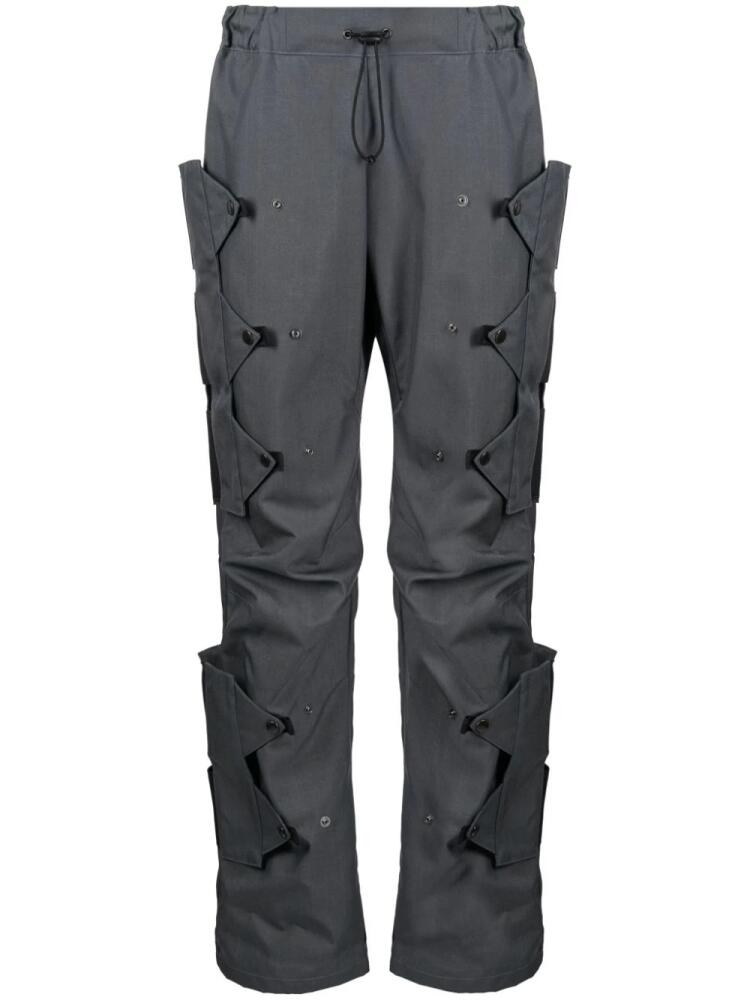 Olly Shinder Doppelcroc press-stud panel trousers - Grey Cover