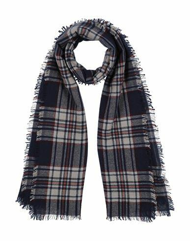 Franco Bassi Man Scarf Midnight blue Wool, Cashmere Cover