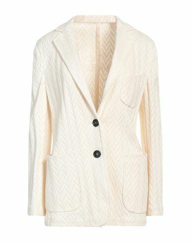 Fortela Woman Blazer Ivory Cotton, Polyamide Cover