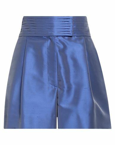 Emporio Armani Woman Shorts & Bermuda Shorts Bright blue Polyester, Silk Cover