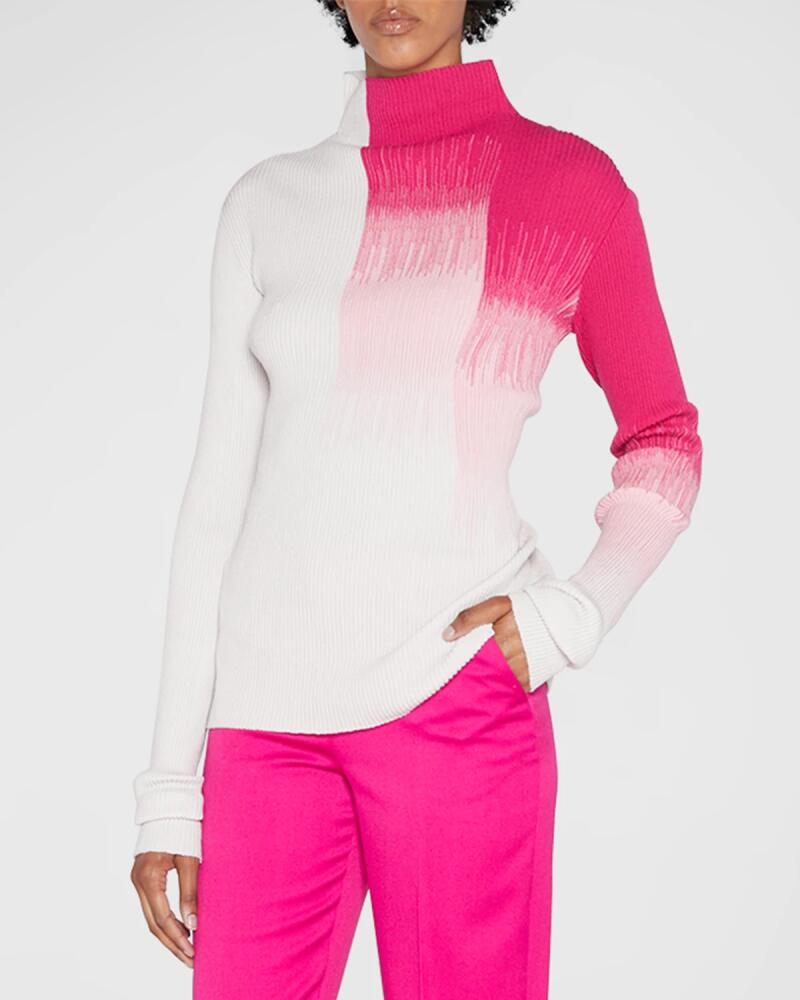 Giorgio Armani Ribbed Ombre Turtleneck Sweater Cover