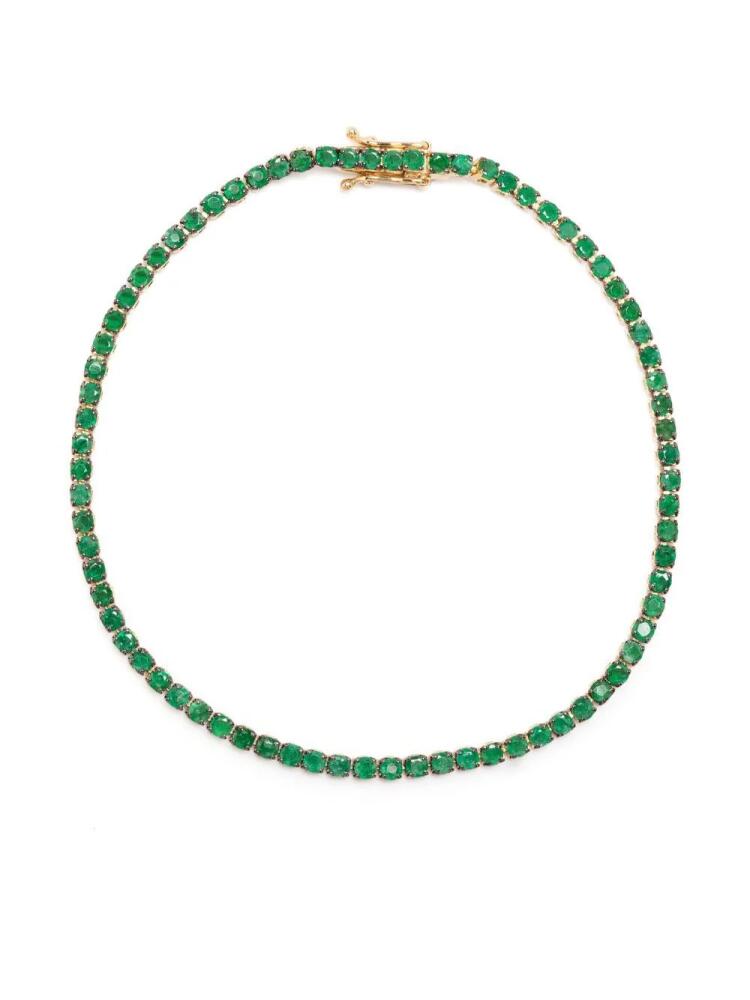 SHAY 18kt yellow gold emerald bracelet - Green Cover