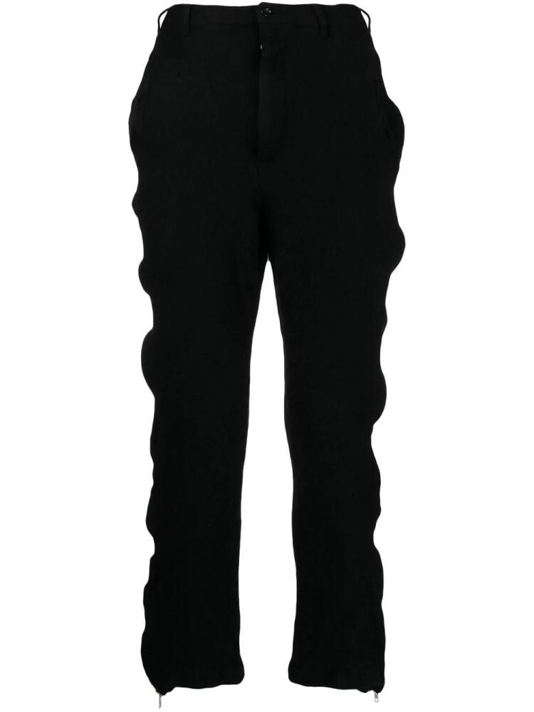 Black Comme Des Garçons zipper-trim trousers Cover