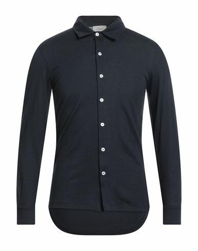 Altea Man Shirt Midnight blue Cotton, Cashmere Cover