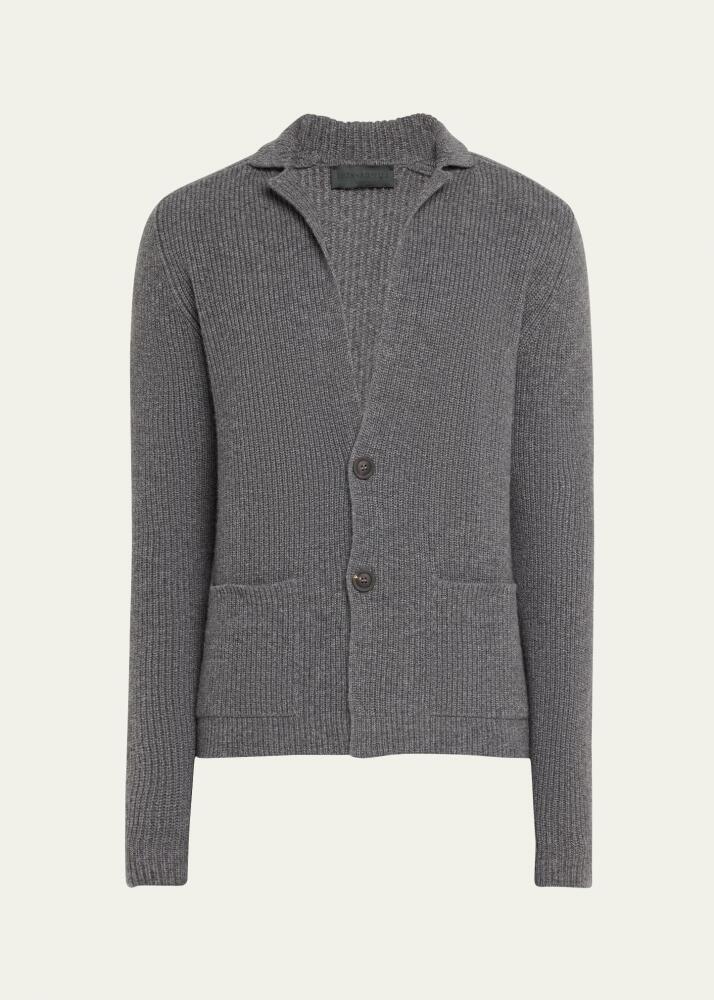 Iris Von Arnim Men's Carson Cashmere Rib Cardigan Cover