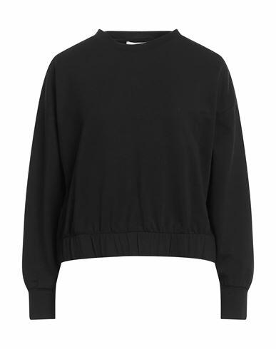 Alpha Studio Woman Sweatshirt Black Cotton, Elastane Cover