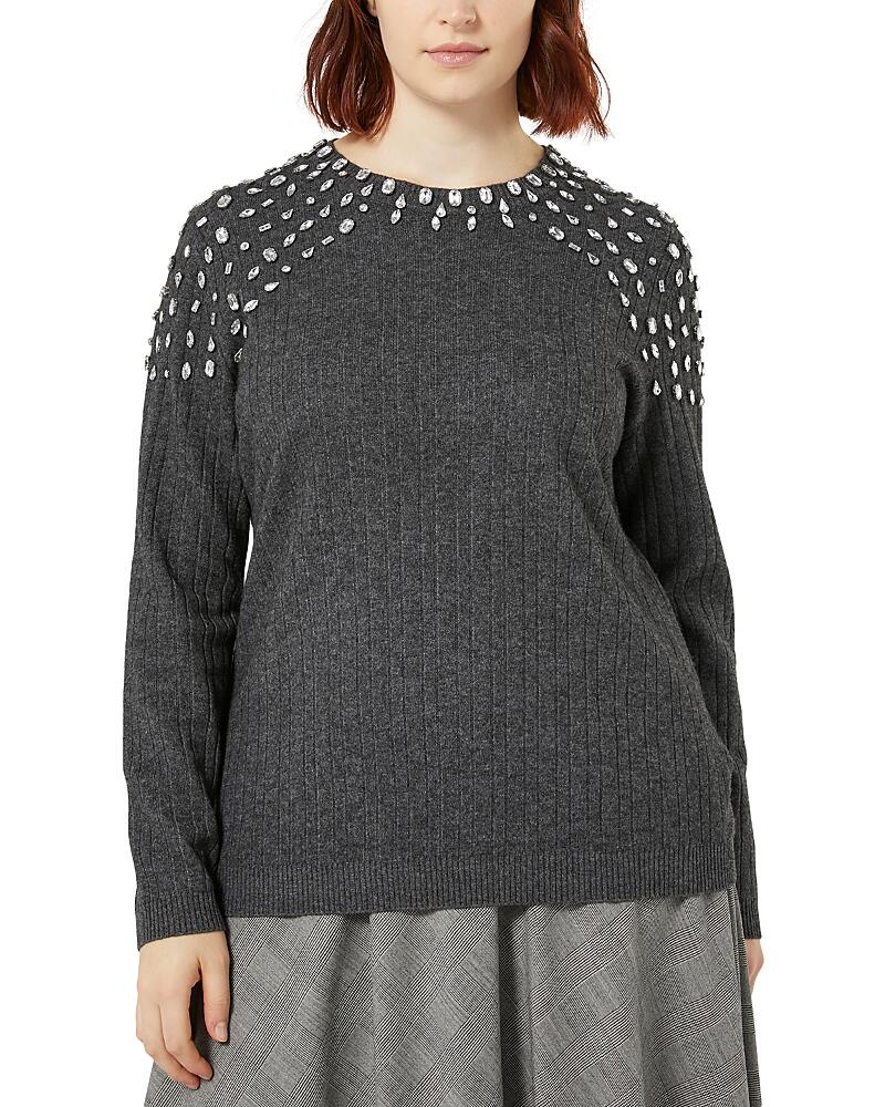 Marina Rinaldi Giotto Embellished Cashmere Blend Sweater Cover