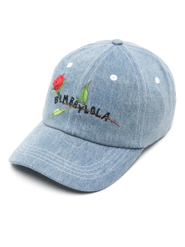 Bimba y Lola logo-embroidered denim baseball cap - Blue Cover