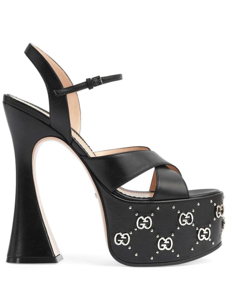 Gucci GG stud-detailed platform sandals - Black Cover