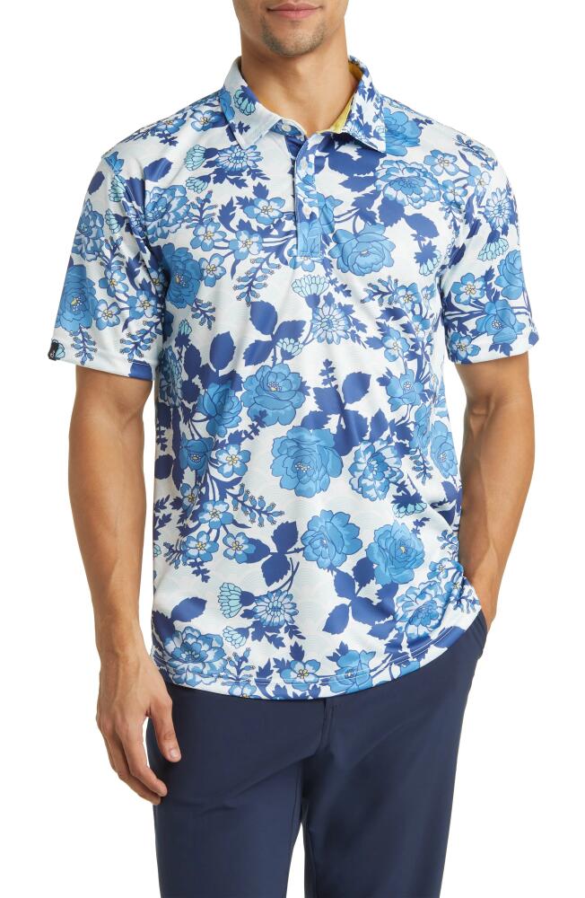 Swannies Bailey Floral Golf Polo in Blue Cover