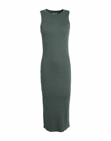 Vero Moda Woman Midi dress Sage green Organic cotton, Elastane Cover